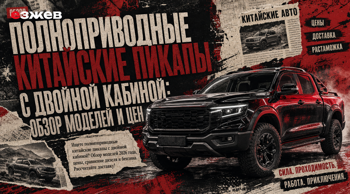 полноприводные китайские пикапы с двойной кабиной