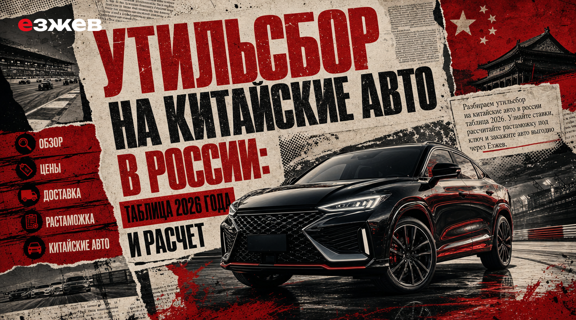 утильсбор на китайские авто в россии таблица 2026